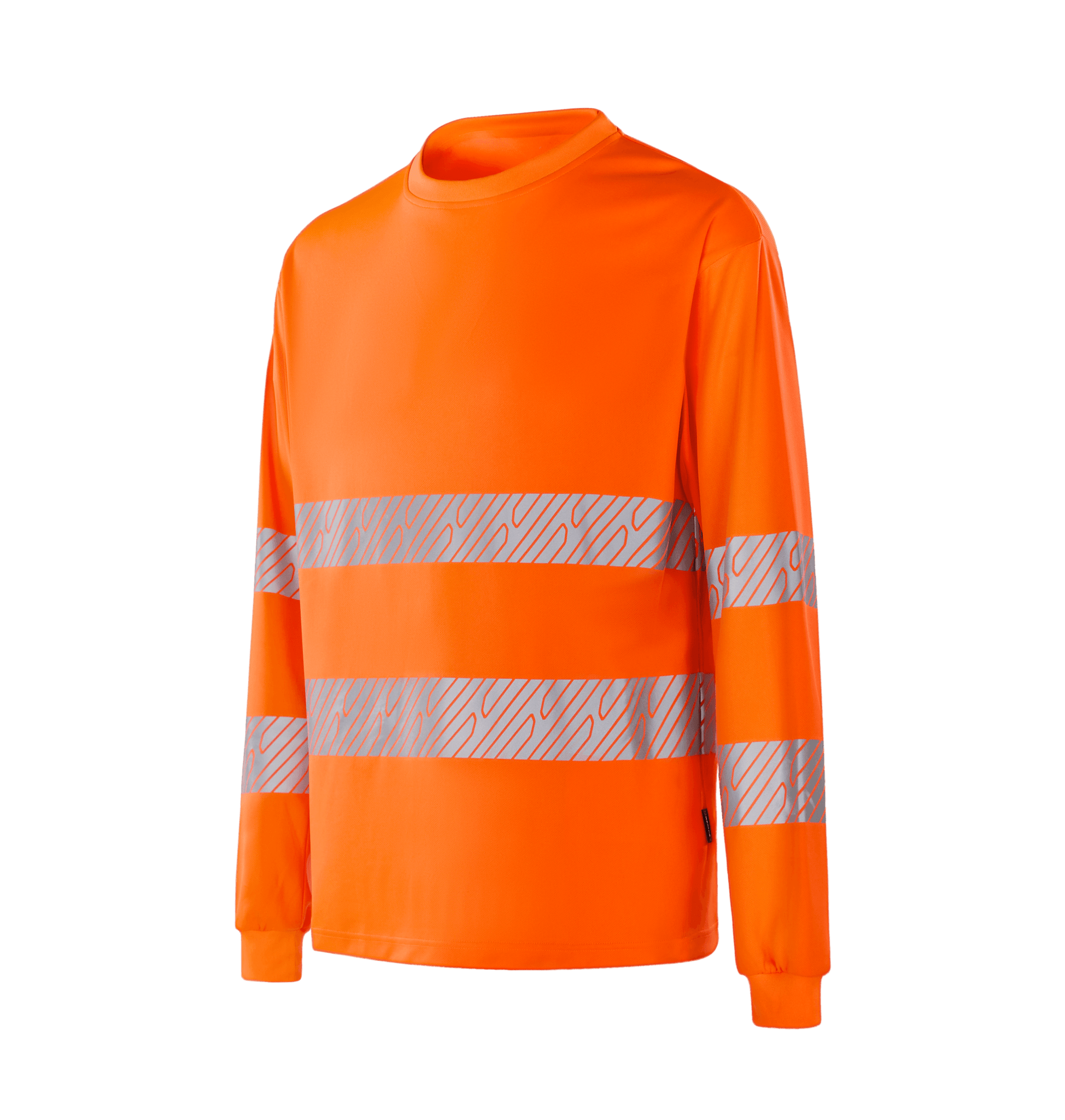 WT303 MANHEIM hi-vis orange long sleeve T-shirt, breathable, stay dry, ribbed round neck